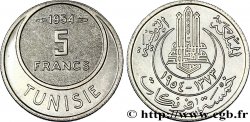TUNISIA - FRENCH PROTECTORATE 5 Francs AH1373 1954 Paris