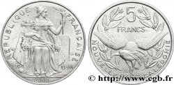 NUEVA CALEDONIA 5 Francs I.E.O.M. représentation allégorique de Minerve / Kagu, oiseau de Nouvelle-Calédonie 2005 Paris