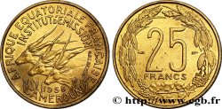 AFRIQUE ÉQUATORIALE FRANÇAISE - CAMEROUN 25 Francs antilopes 1958 Paris