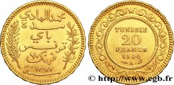 TUNISIE - PROTECTORAT FRANÇAIS 20 Francs or Bey Mohamed El Hadi AH1322 1904 Paris