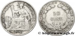 INDOCHINE FRANÇAISE 20 Centièmes 1921 Paris TB+