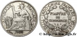 INDOCHINE FRANÇAISE 1 Piastre de Commerce 1908 Paris