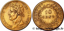 COLONIAS FRANCESAS - Charles X, para Guayana 10 Centimes Charles X 1828 Paris - A