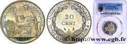 INDOCHINE FRANÇAISE 20 Centièmes (Essai) Cupro-Nickel 1928 Paris