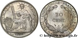 INDOCHINE FRANÇAISE 20 Centièmes (Essai) Cupro-Nickel 1928 Paris