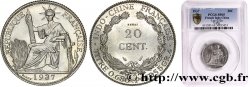 INDOCHINE FRANÇAISE Essai de 20 Centièmes Nickel 1937 Paris