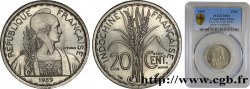 FRENCH INDOCHINA Pré-série avec le mot Essai de 20 Centièmes 1939 Paris MS65 PCGS