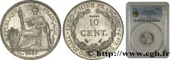 INDOCHINE FRANÇAISE Essai 10 Centièmes en Nickel 1937 Paris
