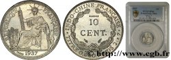 INDOCHINE FRANÇAISE Essai 10 Centièmes en Cupro-Nickel 1937 Paris
