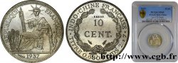 INDOCHINE FRANÇAISE Essai 10 Centièmes en Cupro-Nickel 1937 Paris