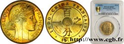 FRENCH INDOCHINA 1 Cent. Essai au type Morlon Bronze-Aluminium 19--  MS65 PCGS