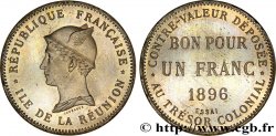 REUNION ISLAND Essai de 1 Franc frappe médaille 1896 Paris