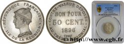 ISOLA RIUNIONE Essai de 50 Centimes frappe médaille 1896 Paris 
