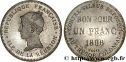 REUNION Essai de 1 Franc frappe médaille 1896 Paris MS