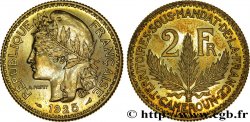 CAMEROUN - TERRITOIRES SOUS MANDAT FRANÇAIS 2 Francs poids léger - Essai de frappe de 2 Francs Morlon - 8 grammes 1925 Paris
