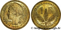 CAMEROUN - TERRITOIRES SOUS MANDAT FRANÇAIS 1 Franc léger - Essai de frappe de 1 franc Morlon - 4 grammes 1926 Paris