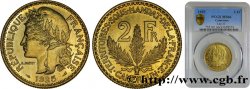 CAMERUN - Mandato Francese 2 Francs, pré-série de Morlon poids lourd, 10 grammes 1925 Paris 