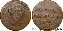 AMÉRIQUE - Louisiane, Acadie, Canada 9 Deniers, Colonies Françoises 1722 La Rochelle