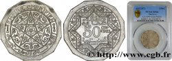 MAROCCO - PROTETTORATO FRANCESE Essai large en piéfort de 50 Centimes en cupro-nickel, 10 grammes (1925) Paris 