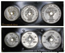 LAO Boîte de 10, 20 et 50 cents ESSAI 1952 Paris