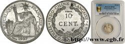 FRENCH INDOCHINA Essai 10 Centièmes en Cupro-Nickel 1937 Paris MS66 PCGS
