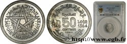 MAROCCO - PROTETTORATO FRANCESE Essai de 50 Centimes cupro-nickel, listel large, poids léger 1945 Paris 