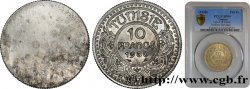 TUNISIA - Protettorato Francese Essai uniface de 10 Francs au nom de Ahmed Bey flan léger 1930 Paris 