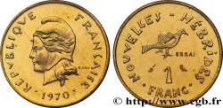 NOUVELLES HÉBRIDES (VANUATU depuis 1980) Essai de 1 Franc 1970 Paris