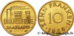 SAARLAND 10 Franken 1954 Paris