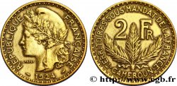 CAMERUN - Mandato Francese 2 Francs 1924 Paris