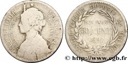 ÎLE DE LA MARTINIQUE Bon pour 50 Centimes Colonie de la Martinique 1897 sans atelier