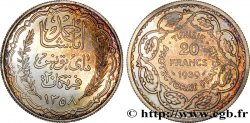 TUNISIA - Protettorato Francese Essai 20 Francs argent au nom de Ahmed Bey AH 1358 1939 Paris