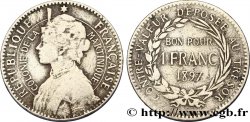 ÎLE DE LA MARTINIQUE Bon pour 1 Franc Colonie de la Martinique 1897 sans atelier