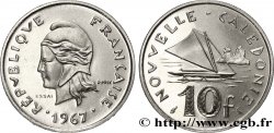 NEUKALEDONIEN Essai de 10 Francs Marianne / voilier 1967 Paris