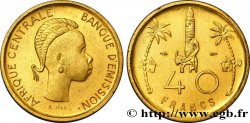 AFRIQUE CENTRALE Épreuve de 40 Francs de Joly Banque d’Émission de l’Afrique Centrale 1958 Paris