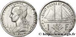 SAINT PIERRE E MIQUELON 1 Franc Marianne type Union Française / voilier 1948 Paris