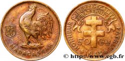 MADAGASCAR - Free French Forces 50 Centimes 1943 Prétoria