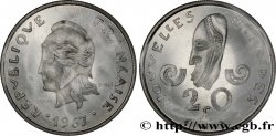 NUEVAS HÉBRIDAS (VANUATU desde 1980) Essai de 20 Francs Marianne / masque 1967 Paris