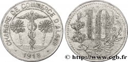 ALGÉRIE 10 Centimes Chambre de Commerce d’Alger caducéee netre deux palmiers 1918  TTB