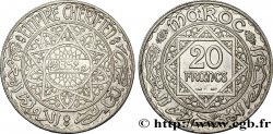 MARUECOS - PROTECTORADO FRANCÉS 20 Francs AH 1352 1933 Paris