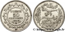 TUNISIA - FRENCH PROTECTORATE 50 Centimes AH1335 1917 Paris