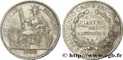 FRANZÖSISCHE-INDOCHINA 1 Piastre de Commerce 1908 Paris