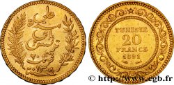 TUNISIE - PROTECTORAT FRANÇAIS 20 Francs or Bey Ali AH1308 1891 Paris