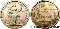 FRANZÖSISCHE POLYNESIA - Franzözische Ozeanien Essai de 1 Franc Établissements français de l’Océanie 1949 Paris