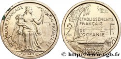 FRANZÖSISCHE POLYNESIA - Franzözische Ozeanien Essai de 2 Francs Établissements français de l’Océanie 1949 Paris