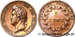 COLONIAS FRANCESAS - Louis-Philippe, para las Islas Marquesas 5 Centimes Louis Philippe Ier 1844 Paris - A
