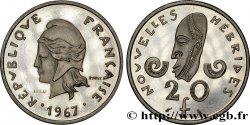 NOUVELLES HÉBRIDES (VANUATU depuis 1980) Essai de 20 Francs Marianne / masque 1967 Paris