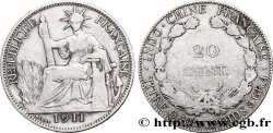 INDOCHINE FRANÇAISE 20 Centièmes 1911 Paris