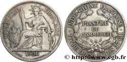 INDOCHINA 1 Piastre de Commerce 1906 Paris