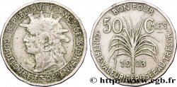 GUADELOUPE Bon pour 50 Centimes indien caraïbe / canne à sucre 1903